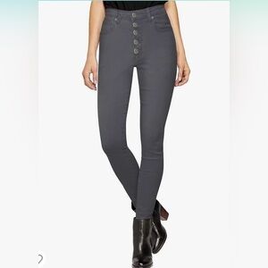 HUE textured grey metallic jeggings